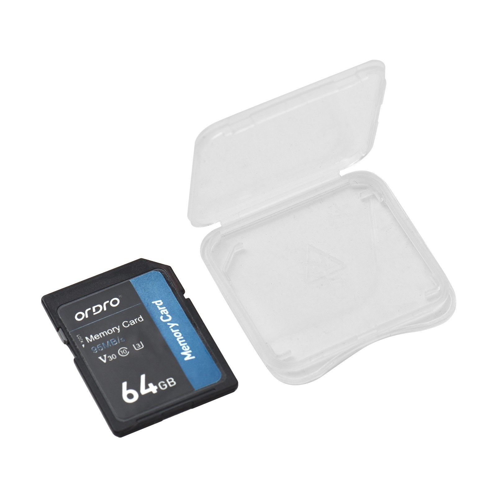ORDRO 64GB Memory Card V30 Class 10 SD Card 95MB/s High Speed for