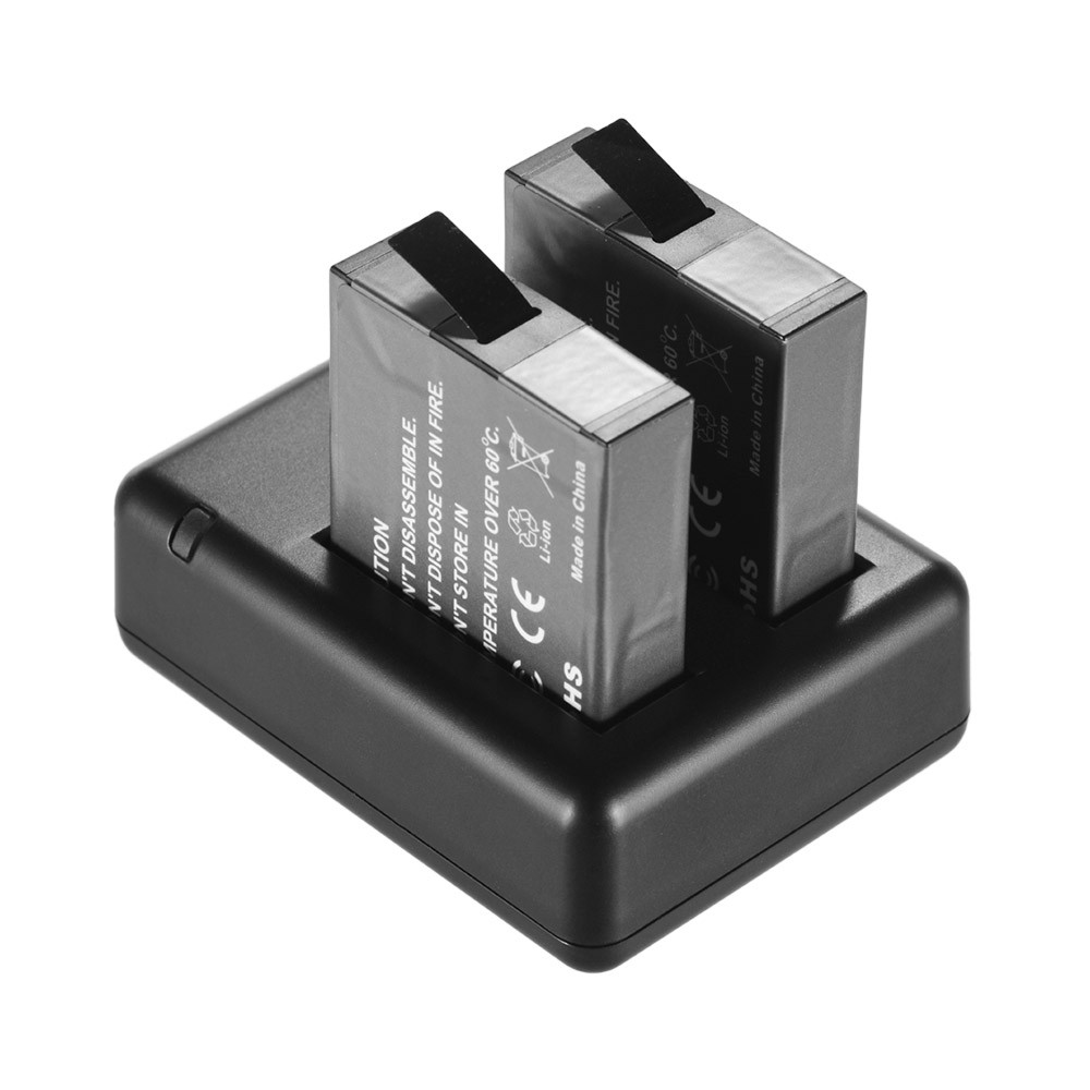 Portable Dual Camera Battery Charger Kit Set