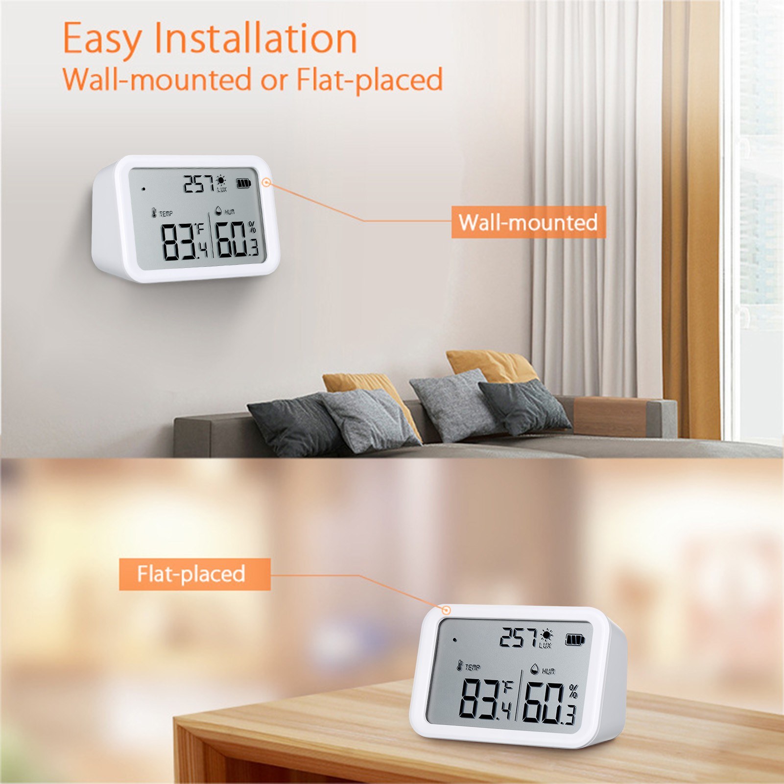 Zigbee Wireless Thermometer Hygrometer Smart Humidity Temperature