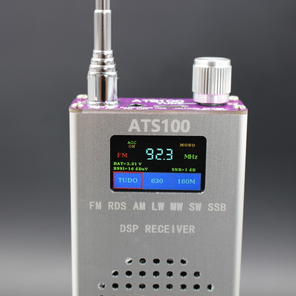 Portable Handheld Radio Receiver ATS100 si4732 150K30MHz 64M108MHz FM