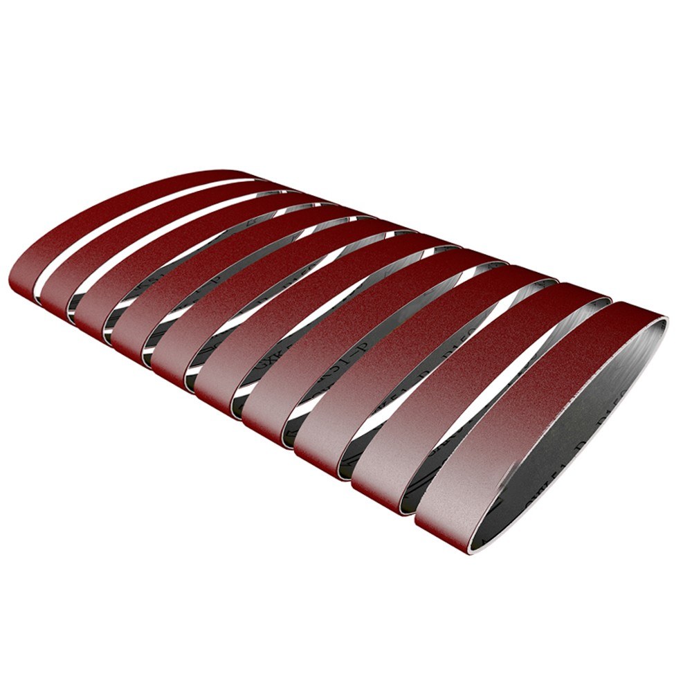 10pcs Sanding Belts Set 60-1000 Grit Grinding and Polishing Replacement for Angle Grinder