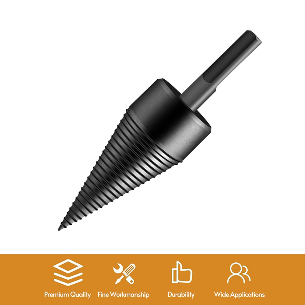 Firewood Drill Bit 3pcs Replaceable Shank Square Round Hex 32mm Sharp