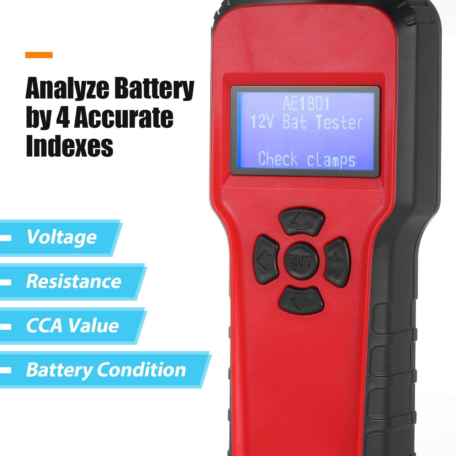 Digital Battery Analyzer AE1801 Car Battery Tester Battery Capacity Testing Device Digital