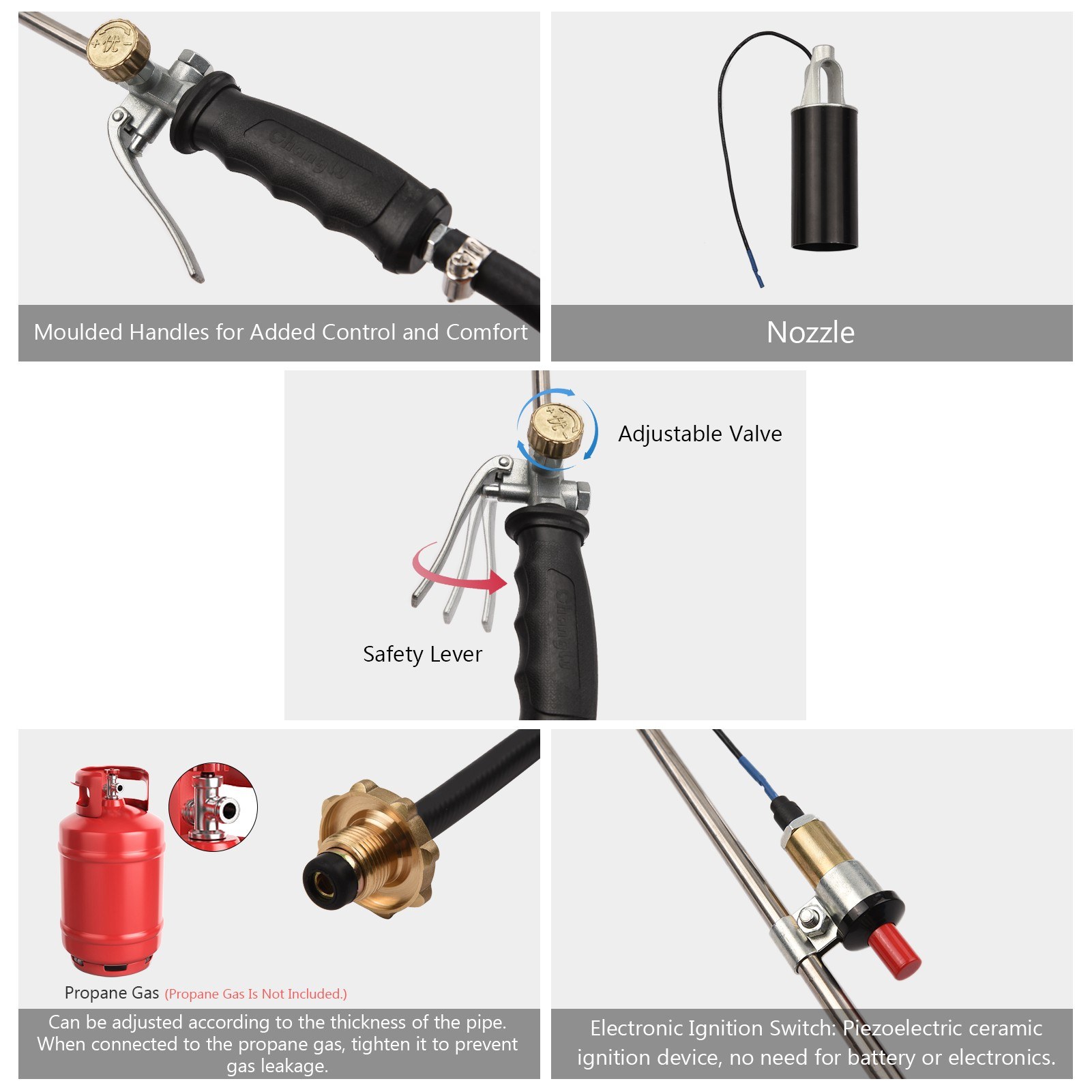 Garden Power Tools Propane Torch Weed Burner with Electronic Ignition