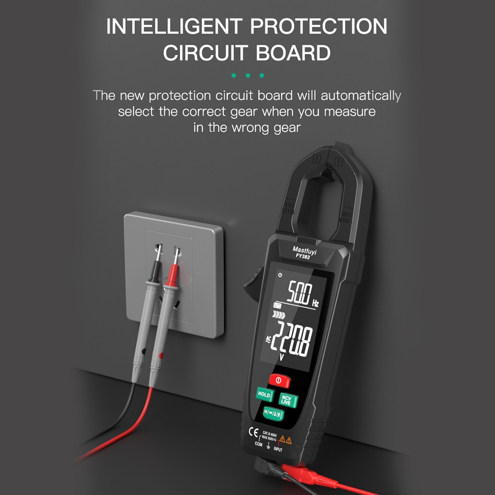 Multimeter Handheld Voltage Screen Frequency Digital Clamp Meter Multifunctional Temperature for Office for Home for Electrician Multimeter Handheld Voltage Screen Frequency Digital Clamp Meter Multifunctional Temperature for Office for Home for Electrician