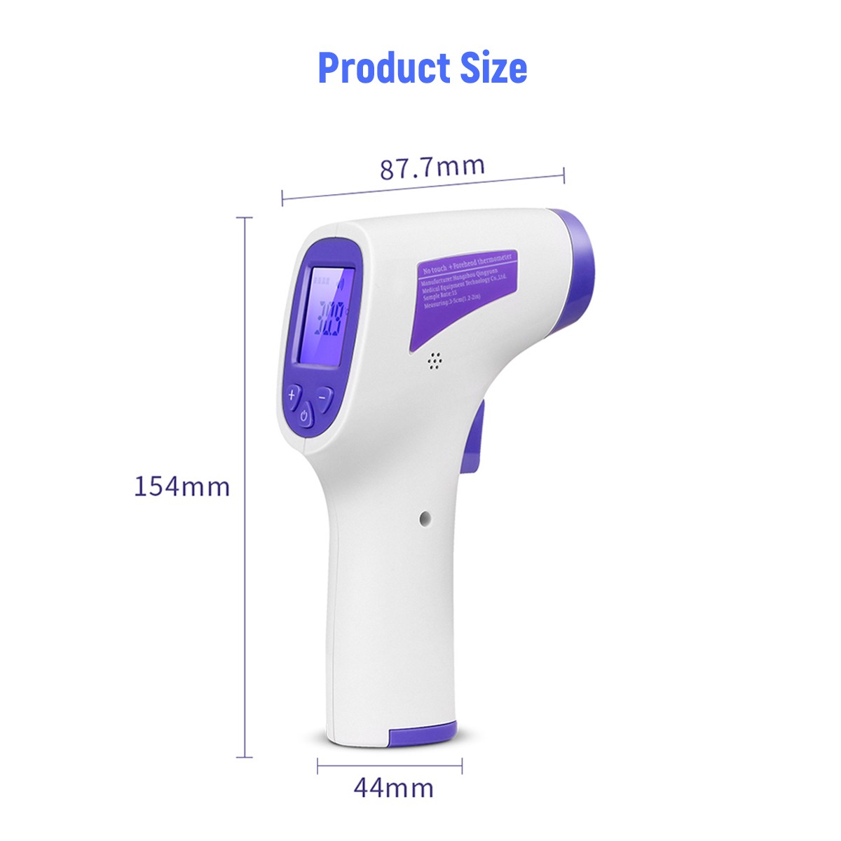 Infrared Thermometer Portable Digital Forehead Temperature Gauge 33℃ to