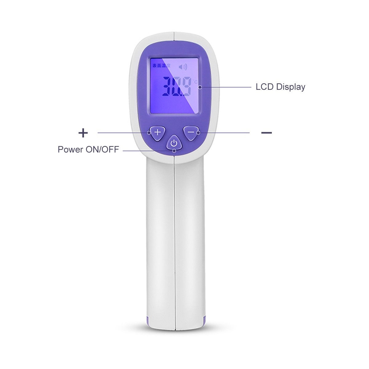 Infrared Thermometer Portable Digital Forehead Temperature Gauge 33℃ to