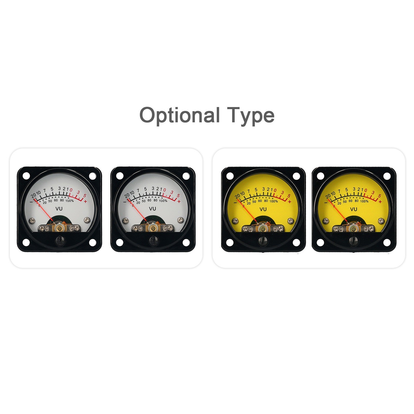 VU Meter 2 Pcs Power Amplifier Portable DB Meter High Precision VU