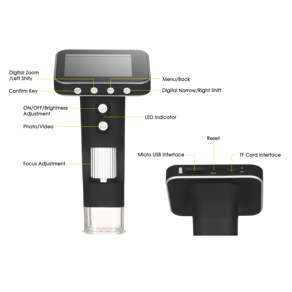 8X 8.8 Inch LCD Digital Wireless Handheld Microscope 8-LED Light ... 8X 8.8 Inch LCD Digital Wireless Handheld Microscope 8-LED Light ...