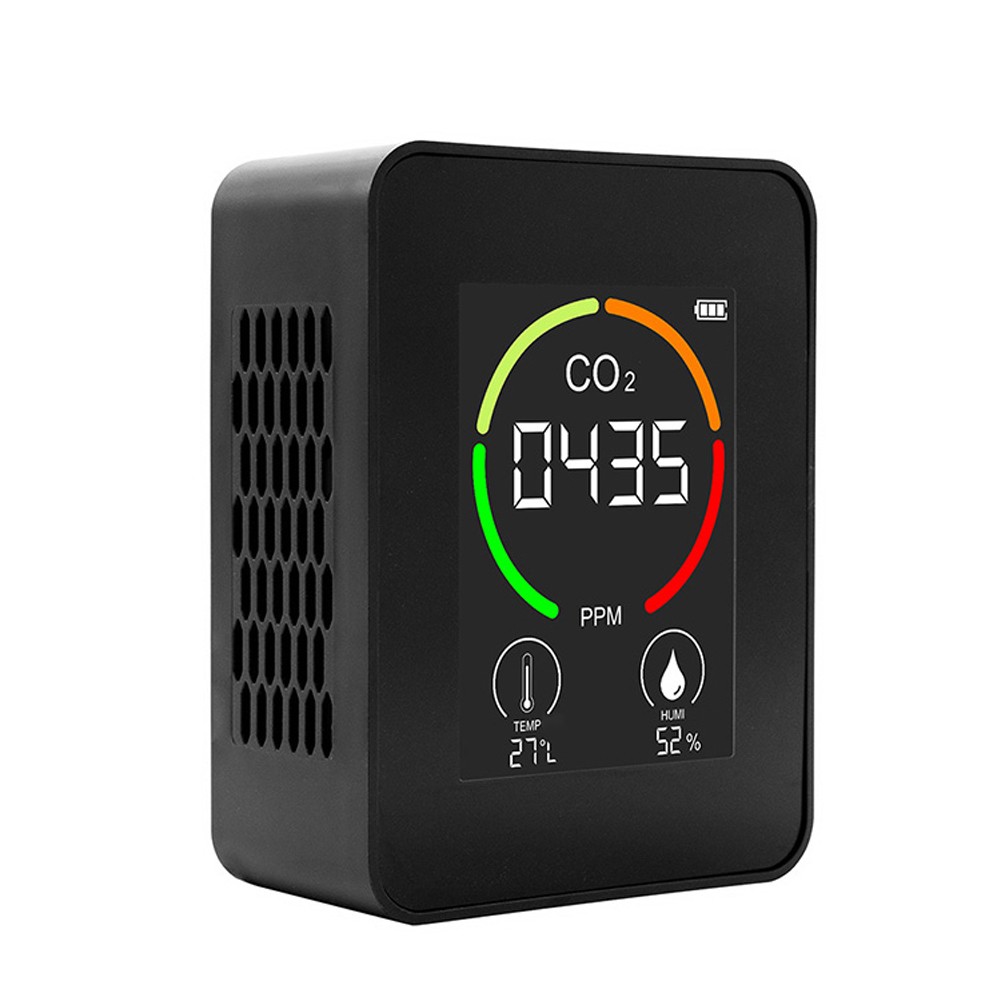 Indoor Portable CO2 Detector Multifunctional Thermohygrometer Home Digital Air Detector Intelligent Air Quality Analyzer Household Air Pollution Monitor