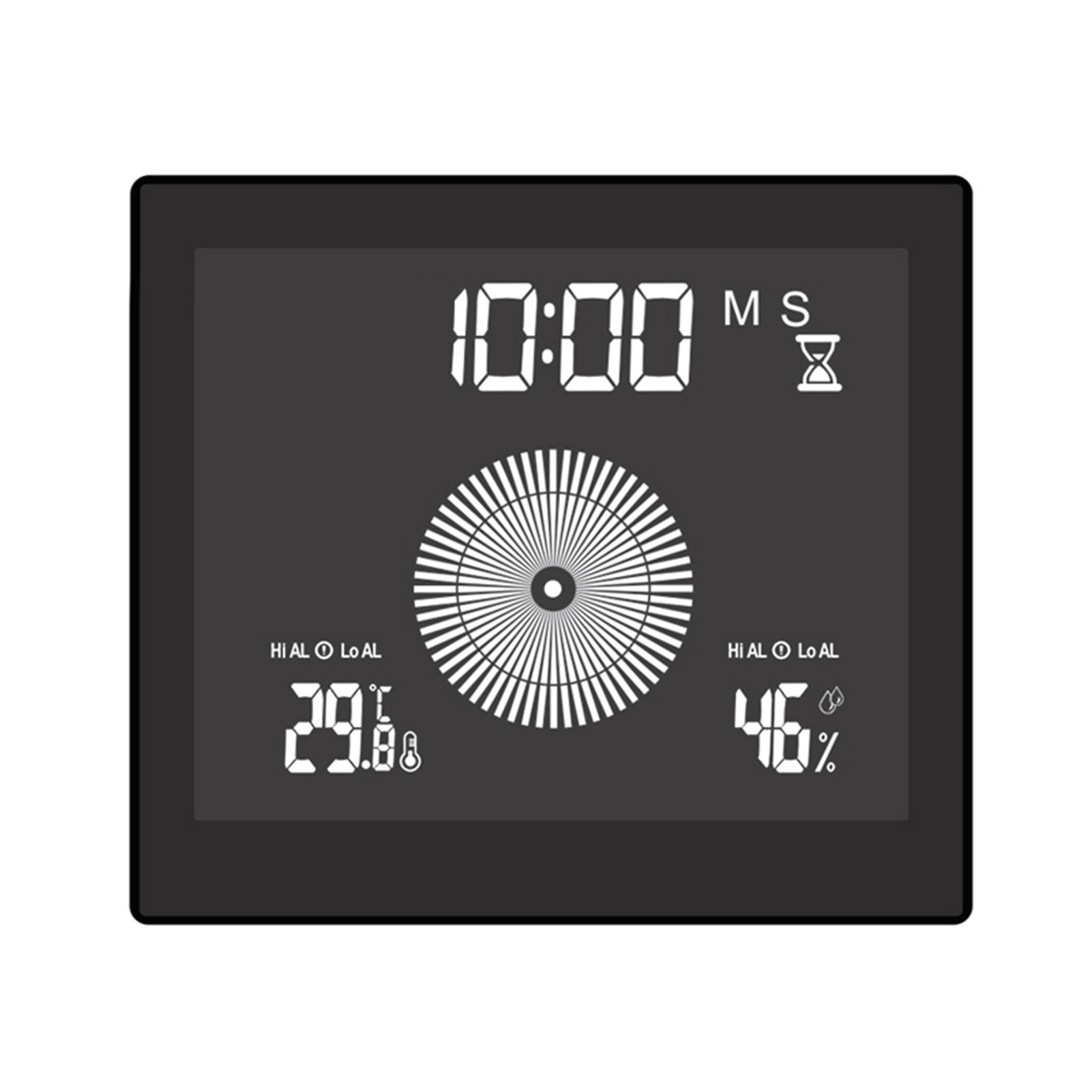 Digital Clock Temperature and Humidity Display Waterproof Wall Clock ...