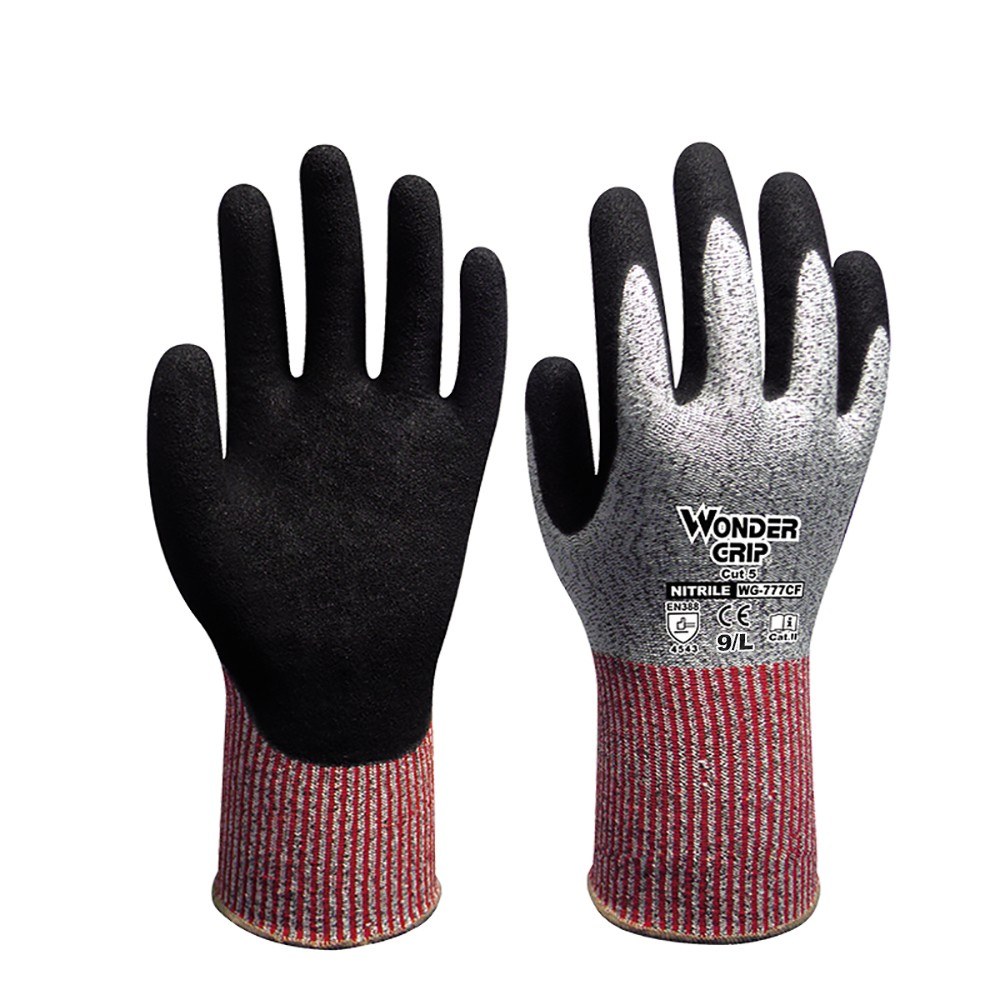 Wonder Grip Cut Resistant Work Gloves Level 5 Protection EN388