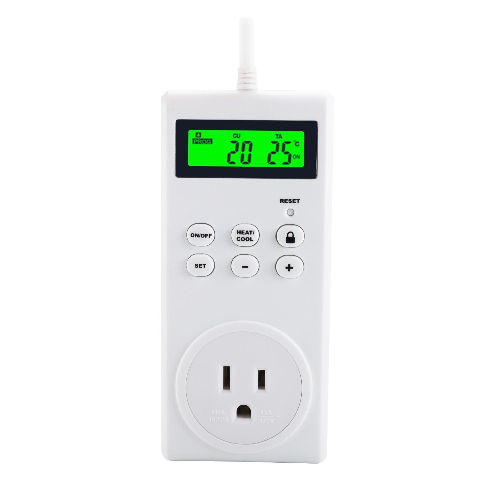 KKmoon PlugIn Programmable Thermostat Wireless Thermostat Outlet LCD