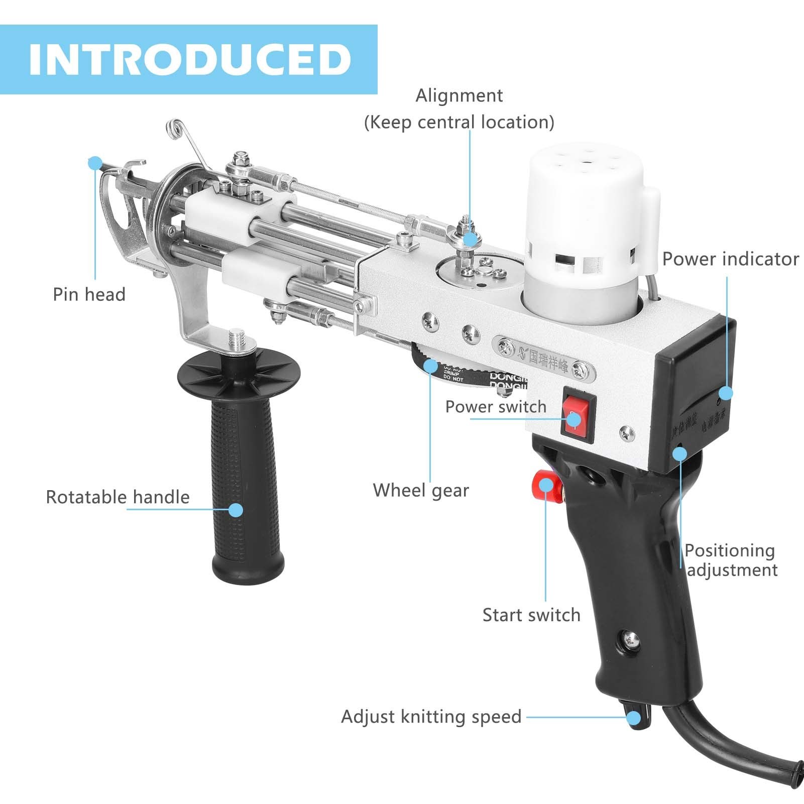 Electric Rug Carpet Tufting Weaving Machine Professional Flocking