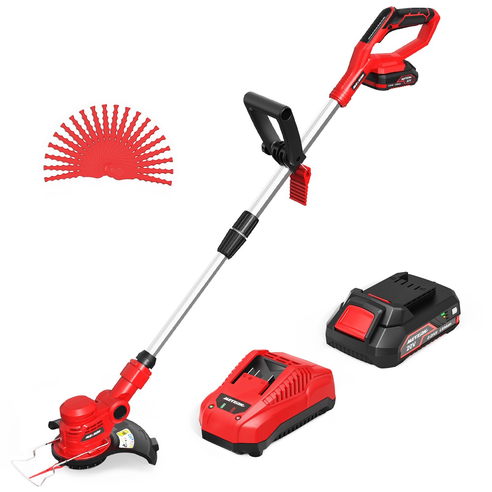 Cafago - 67% OFF METERK 20V Cordless 10Inch Grass Trimmer,Free Shipping+$46.80