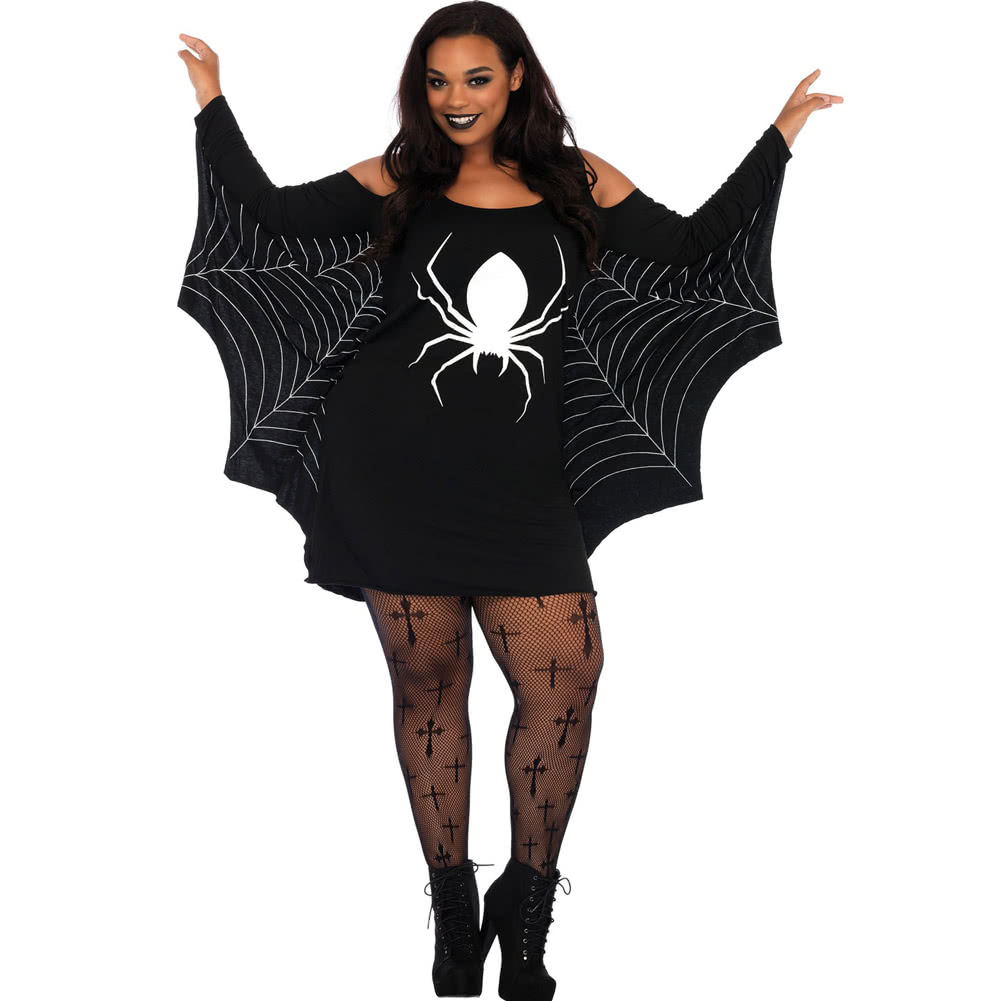women plus size halloween costume spider webbing print off shoulder cheap plus size halloween costumes