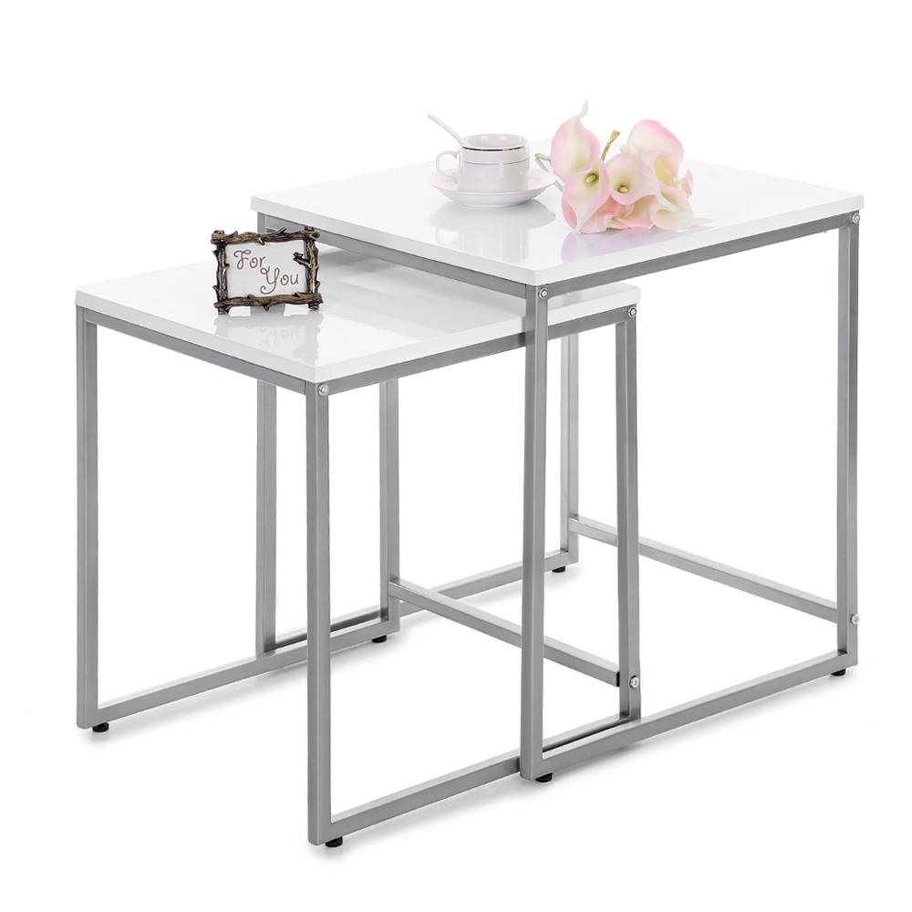 Ikayaa 3pcs Metal Frame Nesting Tables Set Living Room Couch Sofa Ikayaa 3pcs Metal Frame Nesting Tables Set Living Room Couch Sofa Side End Coffee Table Ottoman Bedroom Night Stand Home Furniture S Tomtop