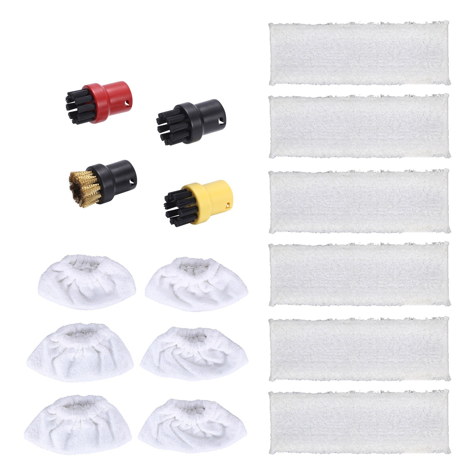 Steam Cleaner Round Brush Microfiber Cloth Pad for Hand & Floor Nozzle Kit
