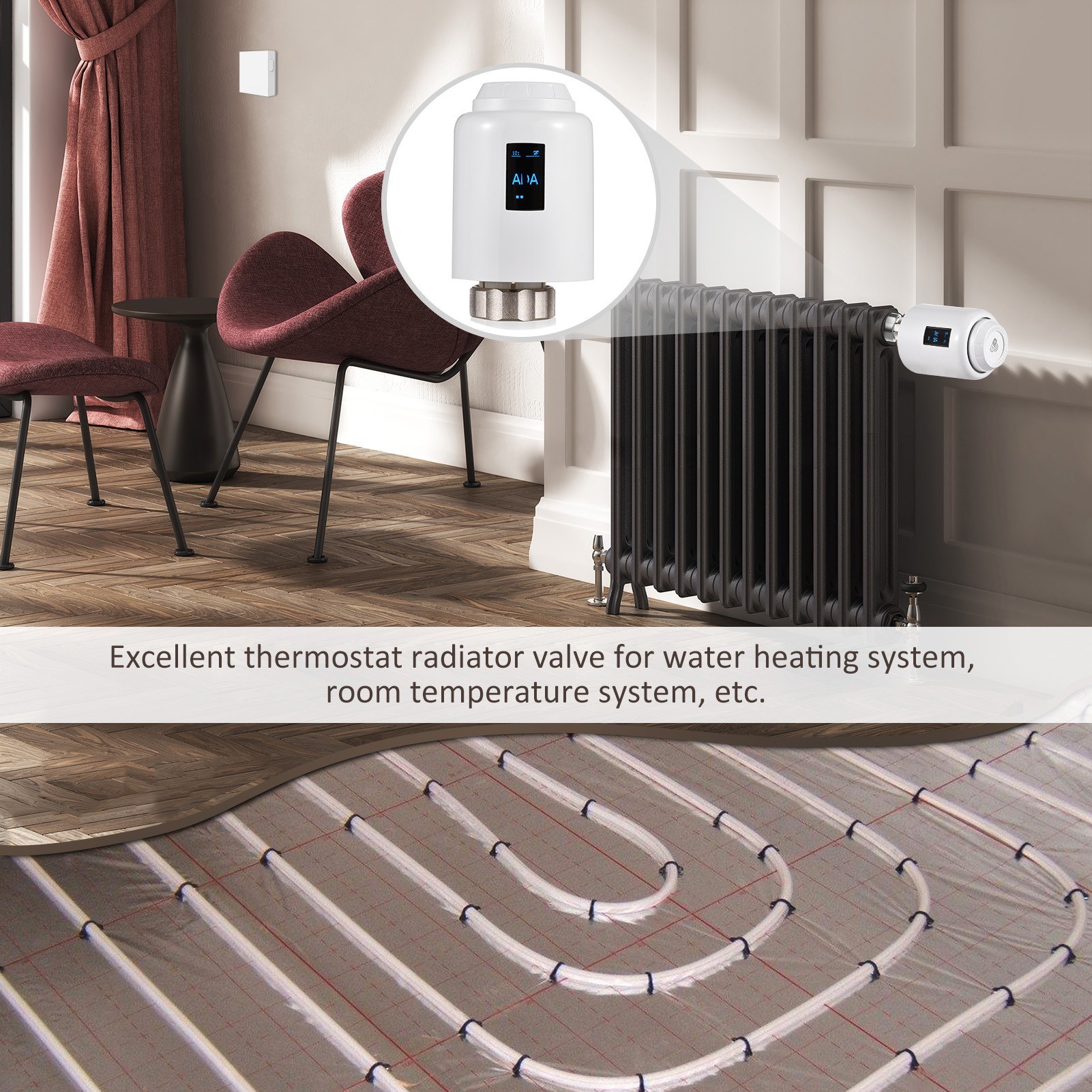 ZigBee Thermostatic Radiator Valve Programmable Smart Radiator