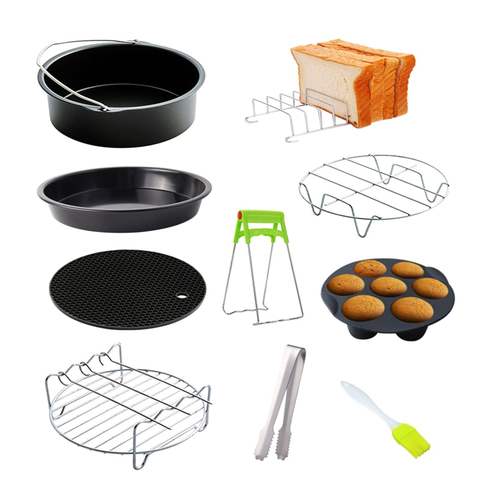 10Pcs Air Fryer Accessory Kit (7in)