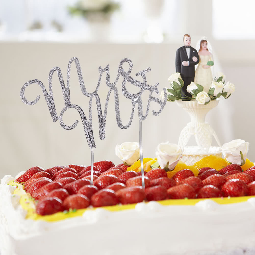romantic wedding cake topper