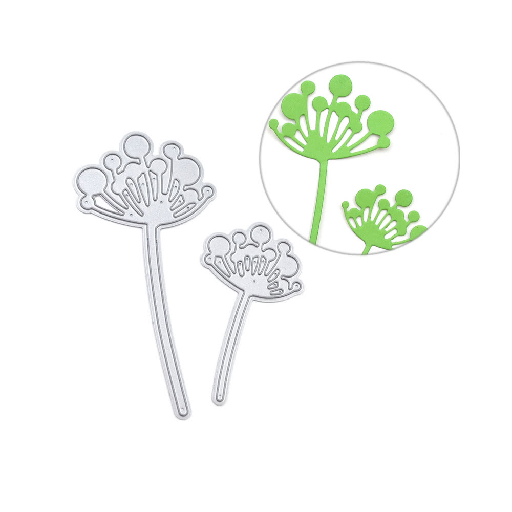 2pcs metal dandelion carbon steel template embossing cutting dies