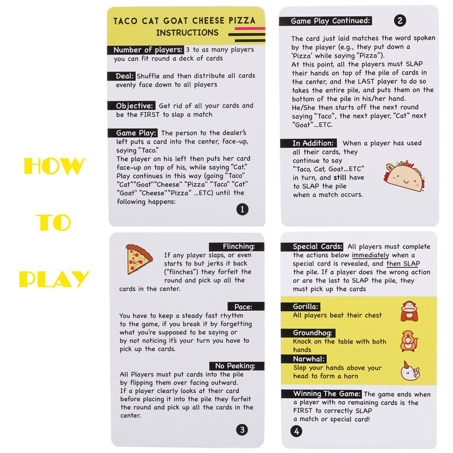 Best Taco Cat Goat Cheese Pizza Card Games 10 Minutes Fast Table 1
