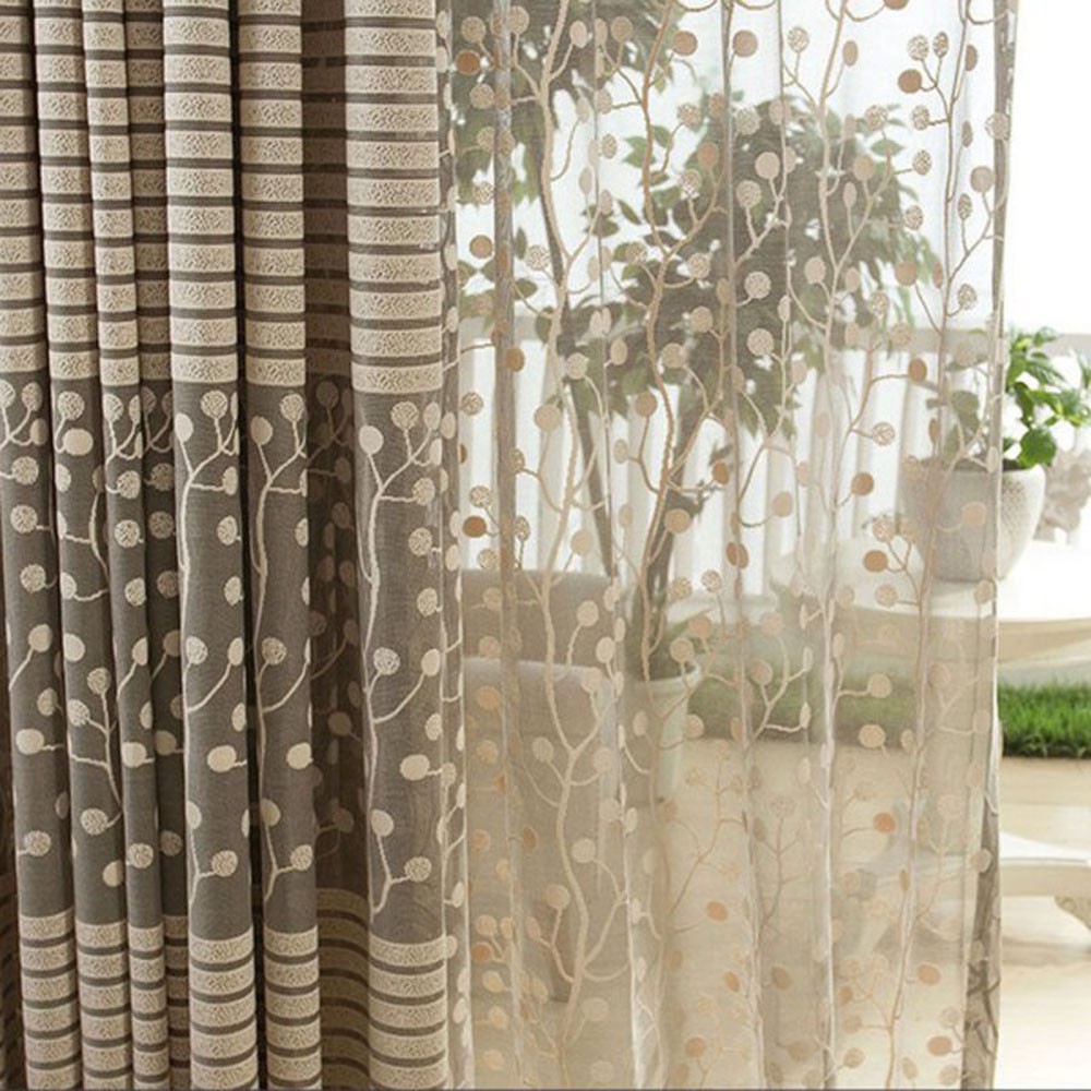 2pcs 1 M 2 M Elegante Janela Porta Cortinas Pura Voile Tulle Para 2pcs 1 M 2 M Elegante Janela Porta Cortinas Pura Voile Tulle Para