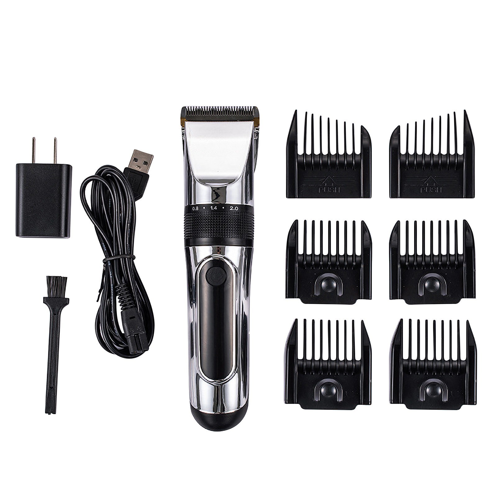 Cafago - 66% OFF LCD Digital Display Screen Hair Trimmer Quiet Waterproof Cordless Hair Shear Kit,free shipping+$20.32