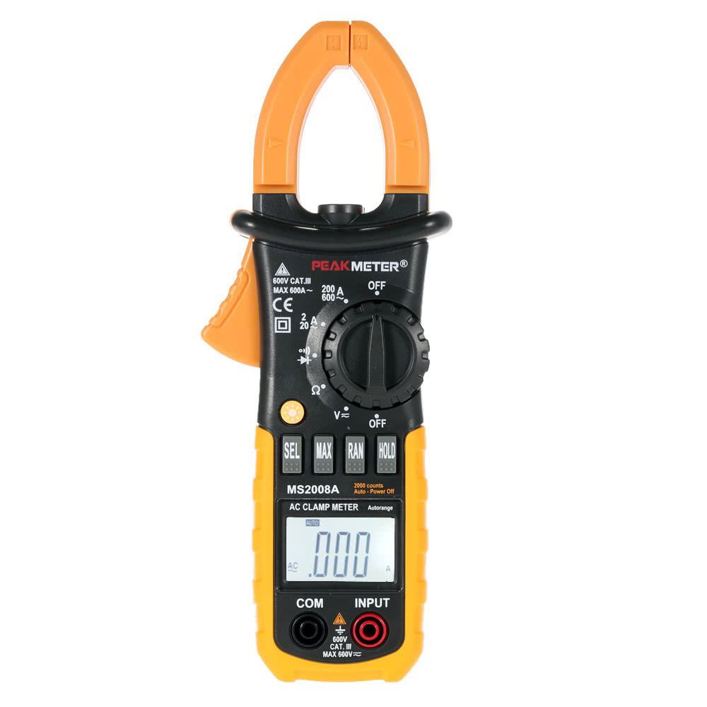 PEAKMETER MS2008A/MS2008B AC/DC Voltage Digital LCD Clamp Meter Multimeter PEAKMETER MS2008A/MS2008B AC/DC Voltage Digital LCD Clamp Meter Multimeter