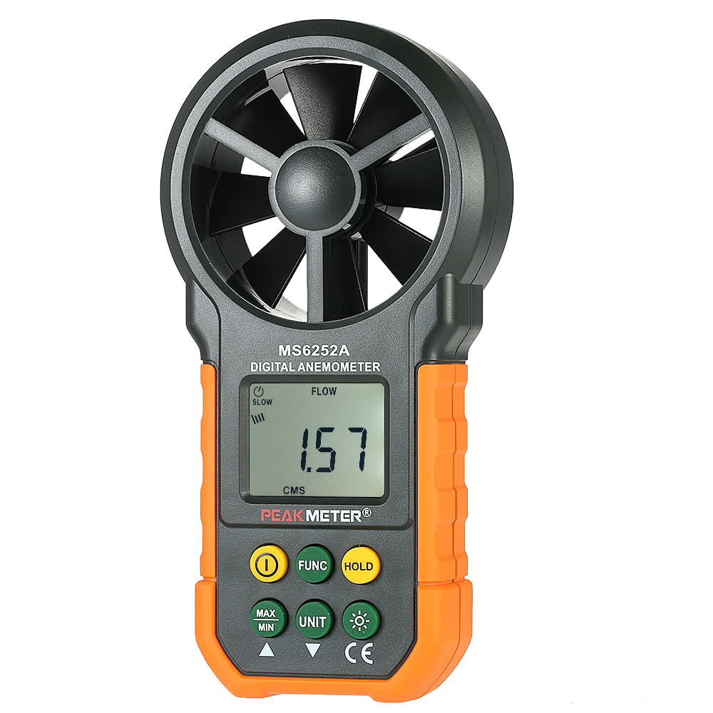 PEAKMETER MS6252A MultifunktionsDigitalAnemometer / Luftvolumen