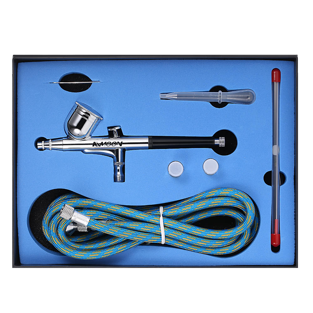 Airbrush Kit 0.250.3mm DualAction Spray Gun Air Brush Set