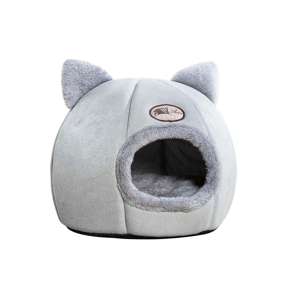 Pet Tent Cave Bed for Cats/Small Dogs Velvet Self-Warming