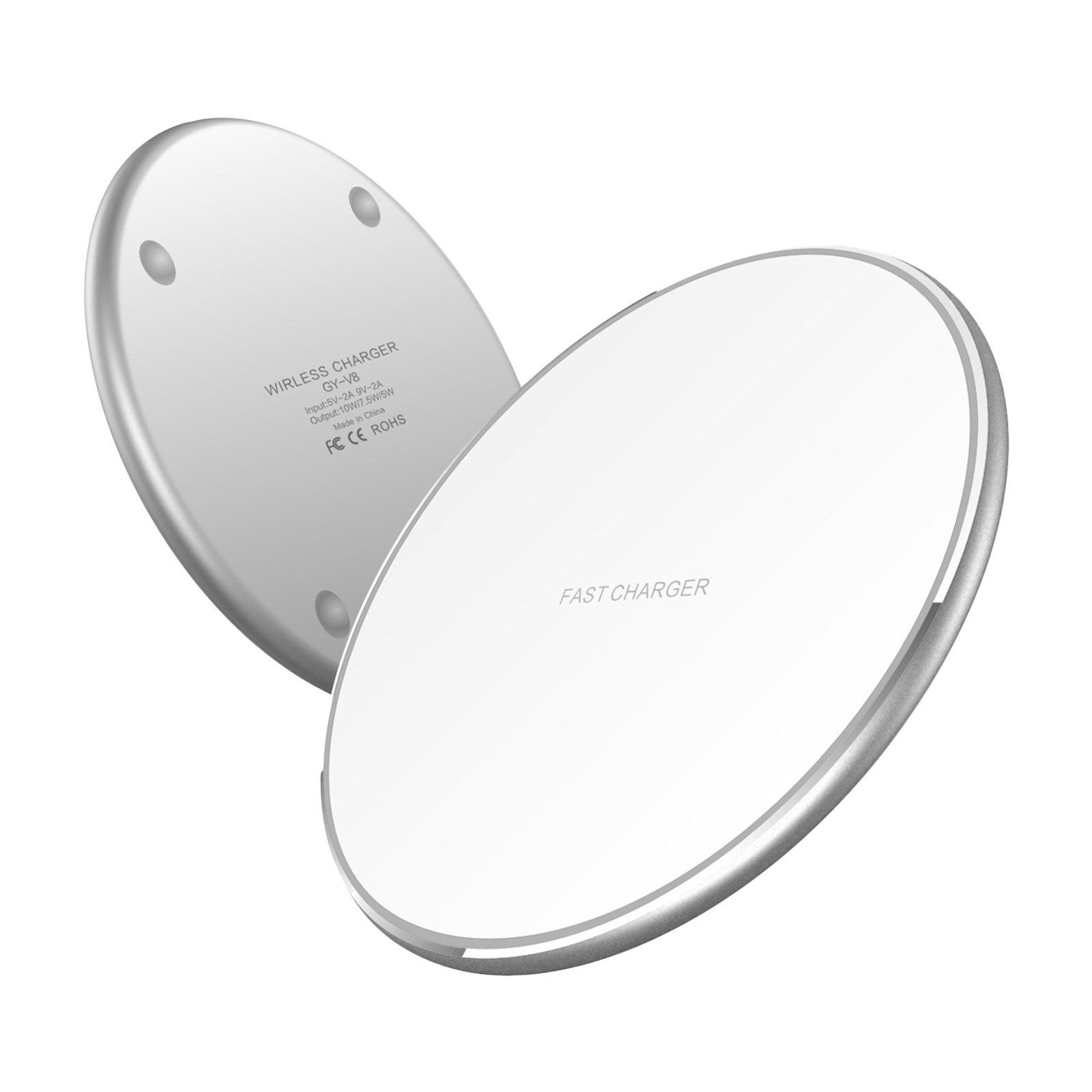 10W Wireless Charger for iOS/Android Phones Fast Charging Pad Multi Protection 38mm Sensing