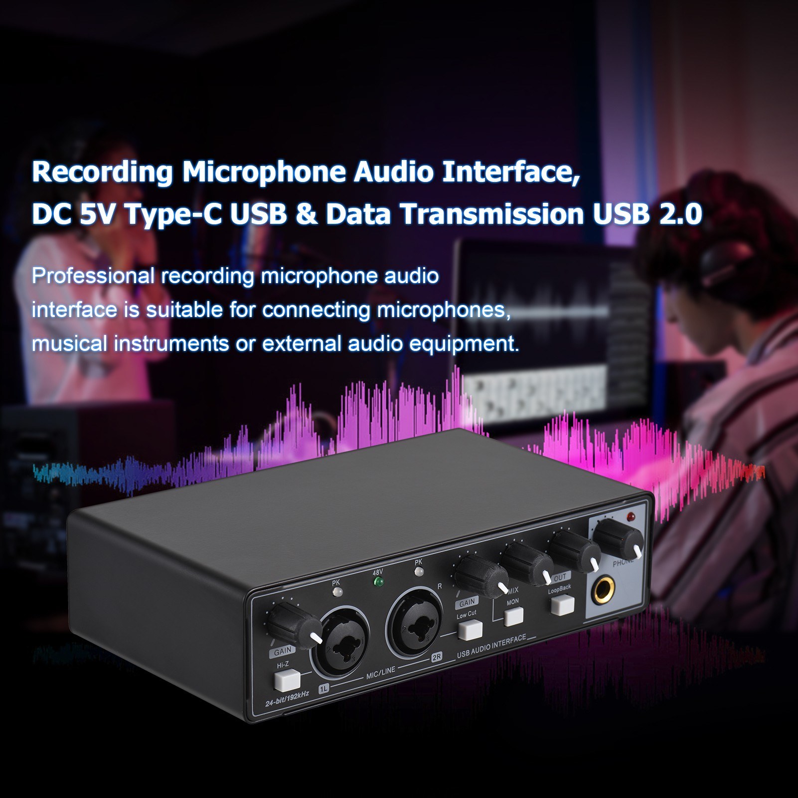 MD22 Professional Recording Microphone Audio Interface