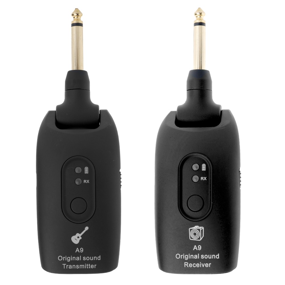 2.4G Wireless Guitar System Electric Guitars Transmitter and Receiver Set Built-in Rechargeable Battery 30M Transmission Range