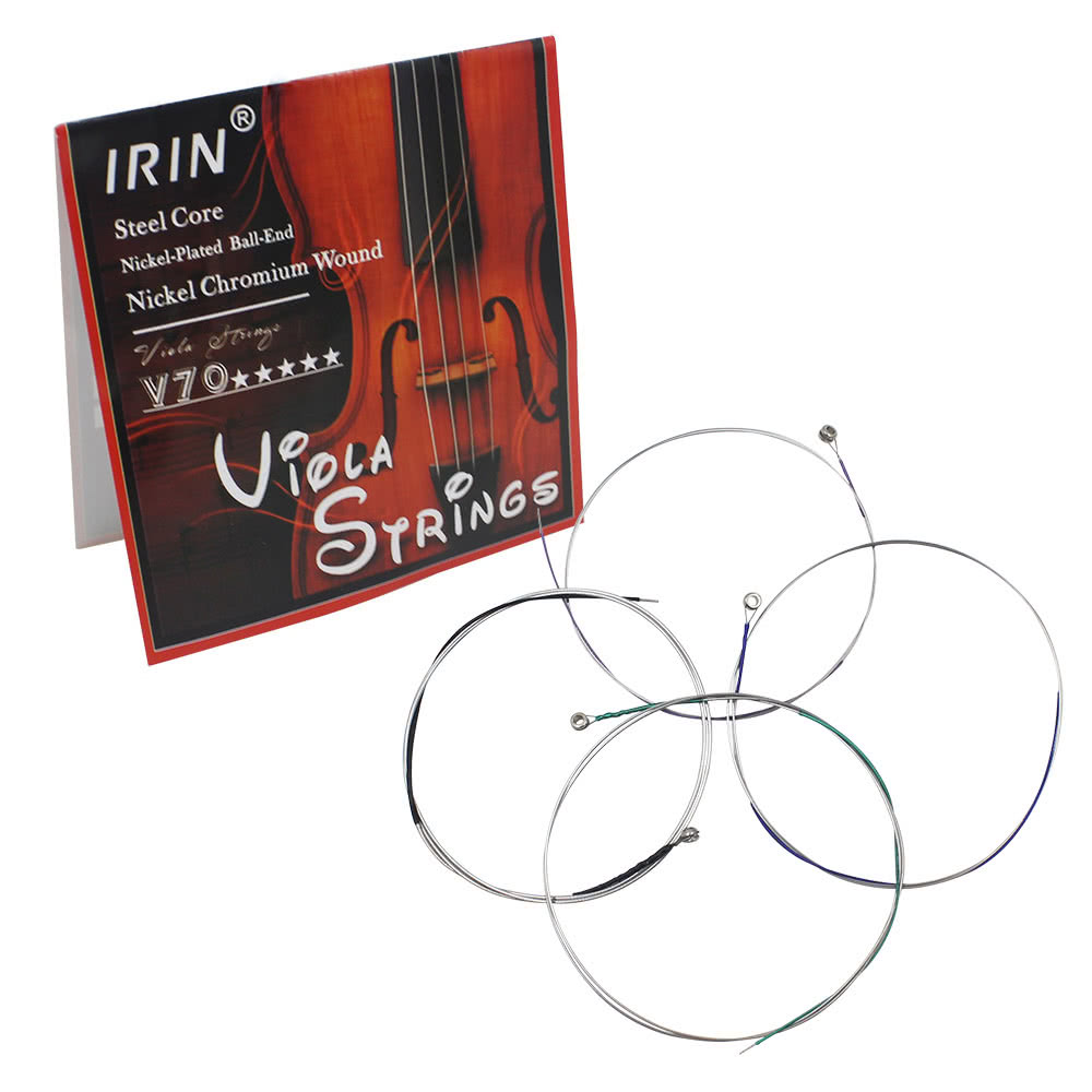 Universal Full Set (A-D-G-C) Viola String Strings Steel Core Nickel Chromium Wound Ball End