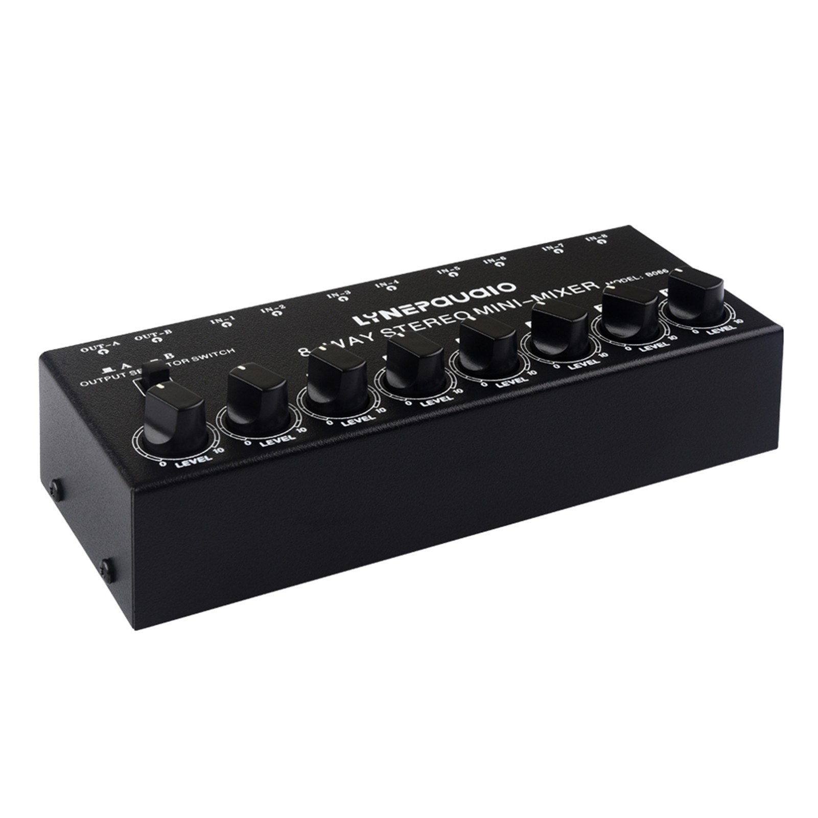 LYNEPAUAIO B066 Mini Stereo 8 Channel Passive Mixer RCA Portable Audio