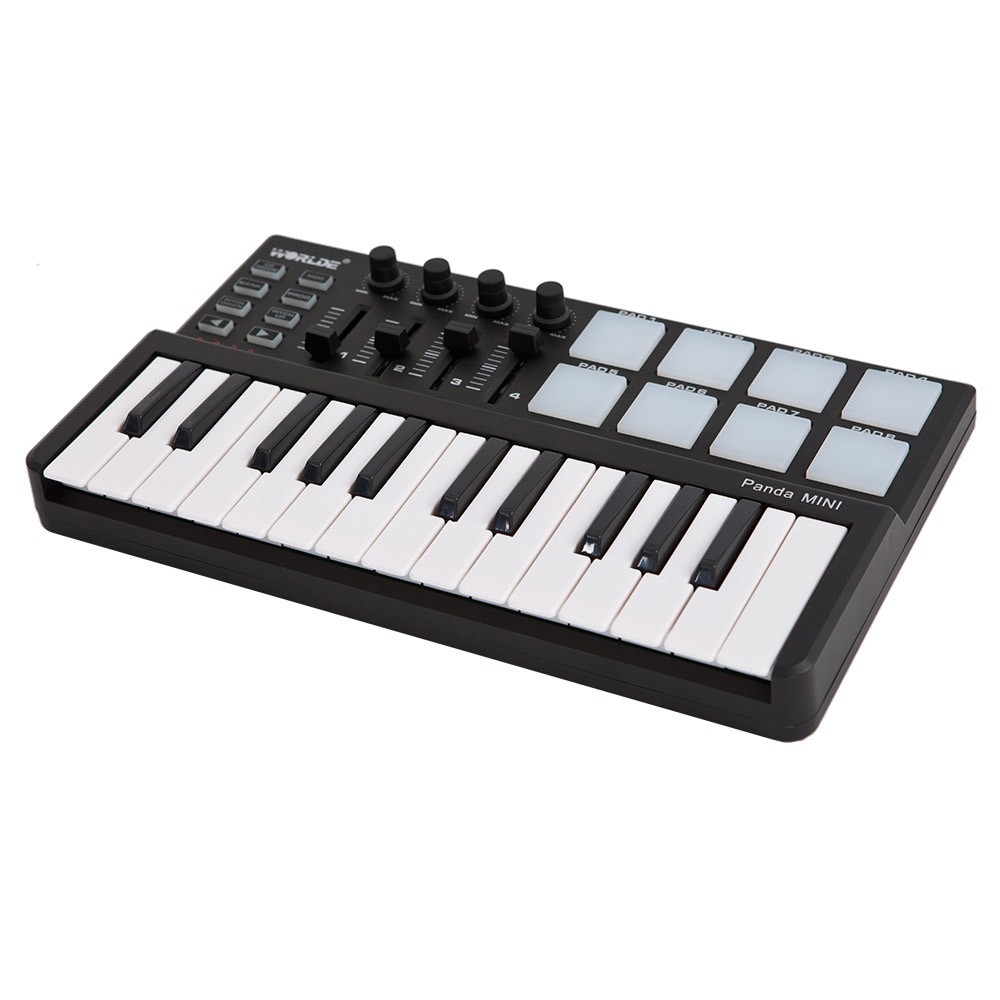 Worlde Panda mini Portable Mini 25-Key USB Keyboard and Drum Pad MIDI Controller