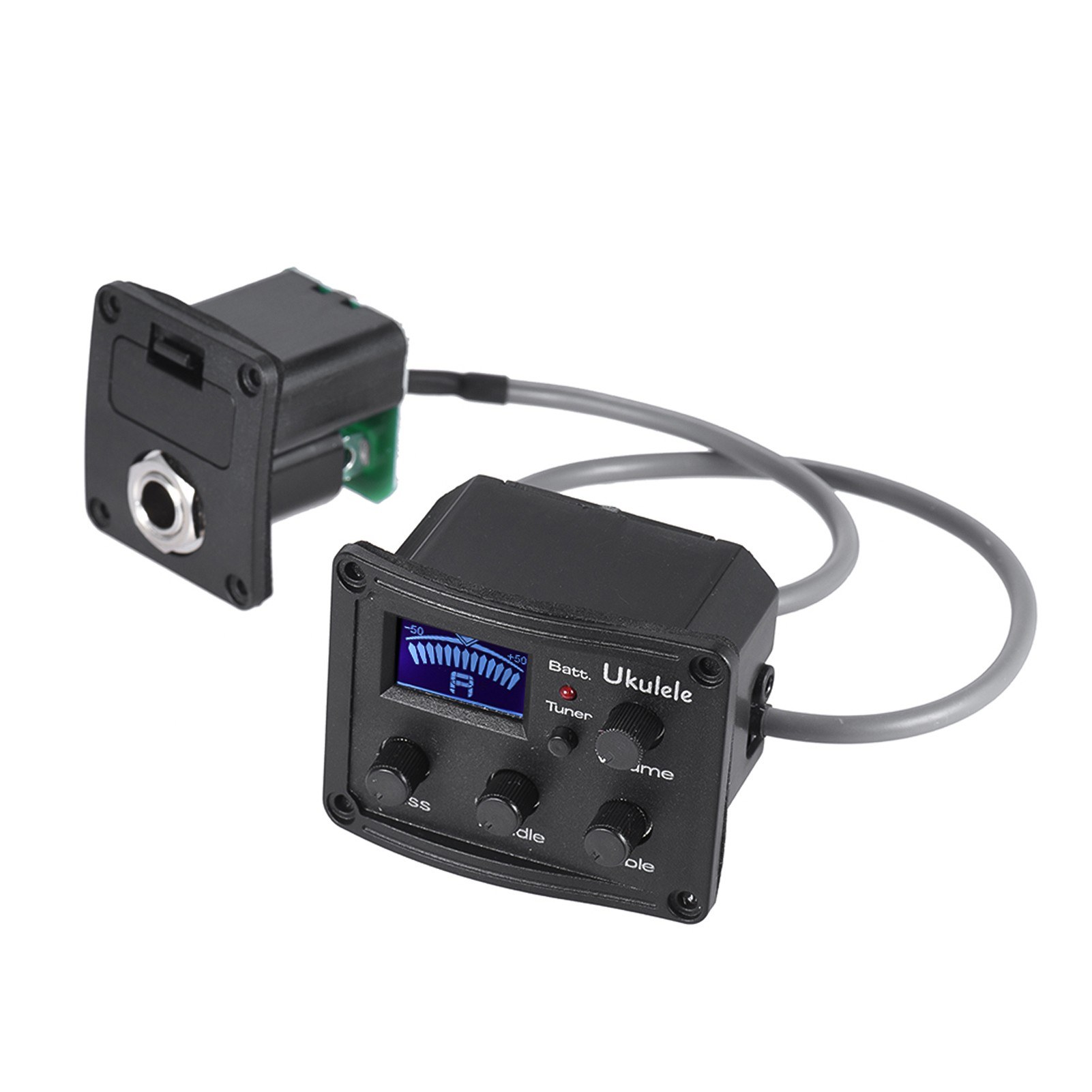 Ukulele Ukelele Uke Piezo Pickup Preamp 3-Band EQ Equalizer Tuner System with LCD Display