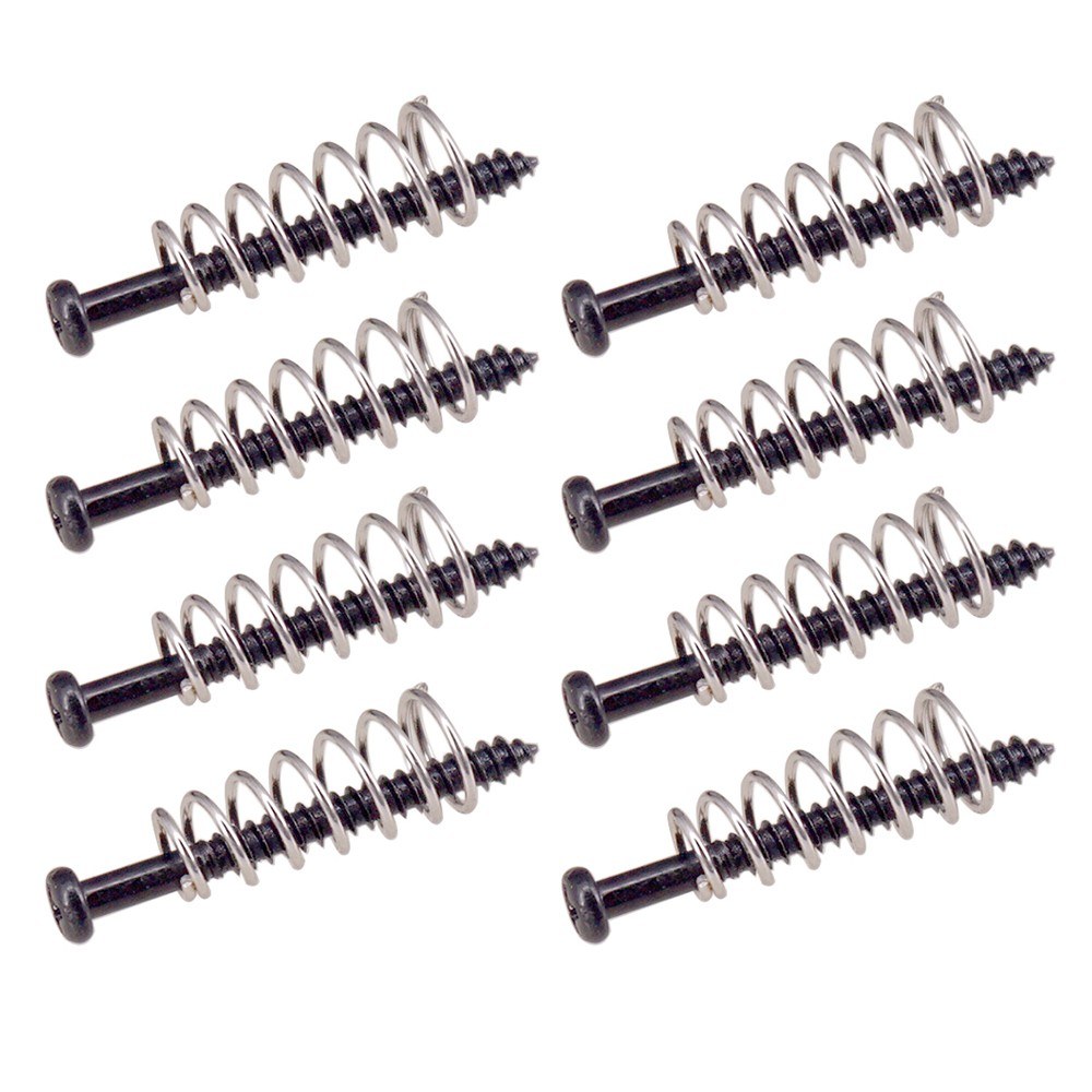 8pcs Metal Electric Guitar Bass Neck Joint Plate Mounting Screws Pickups Adjust Height Screws