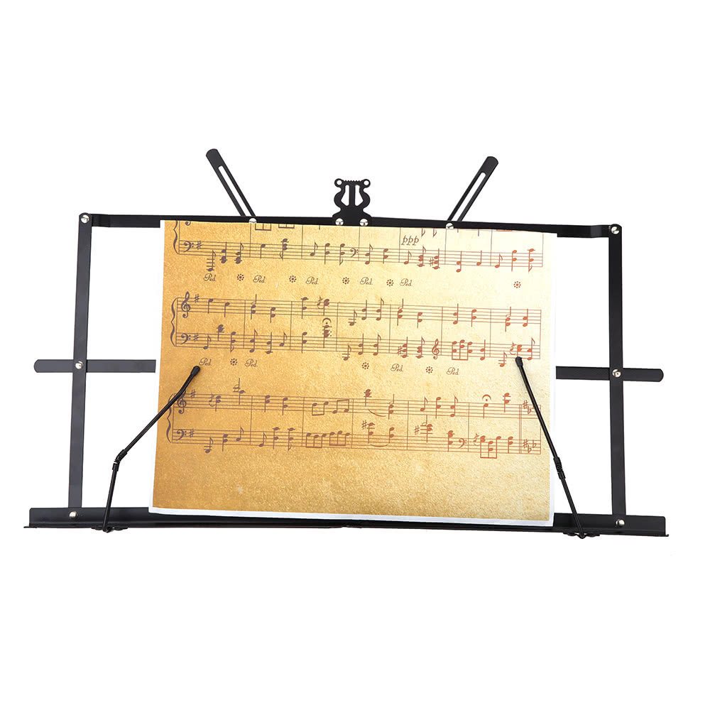 Tabletop Music Stand Metal Sheet Music Holder Folding Foldable with Waterproof Carry Bag for Sale - US$10.58 | Tomtop