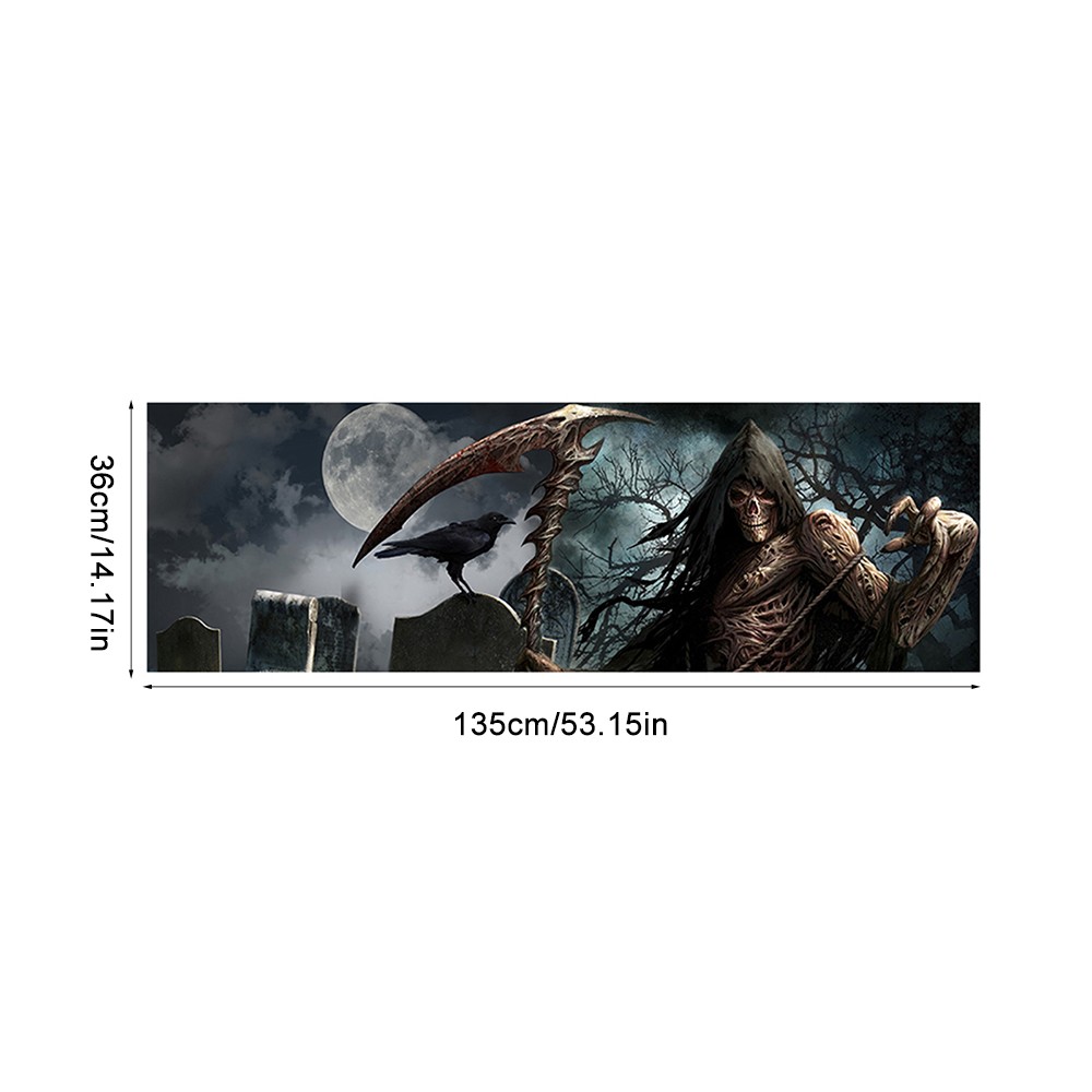 Rear Window Sticker Grim Reaper Cemetery Graphic Decal for Car SUV Truck 135*36cm