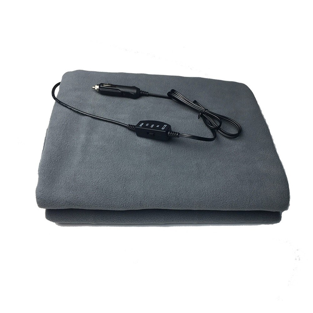12V Car Heated Blanket Adjustable Safety Keep Warm Foldable Camping