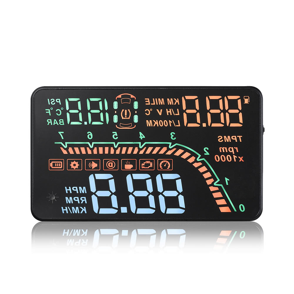 Digital Tire Pressure Gauge TPMS Tire Pressure Monitor System HUD Head Up Display Speed Warning OBD2 Interface Set Car Tire Pressure Monitor System Digital Tire Pressure Gauge TPMS Tire Pressure Monitor System HUD Head Up Display Speed Warning OBD2 Interface Set Car Tire Pressure Monitor System
