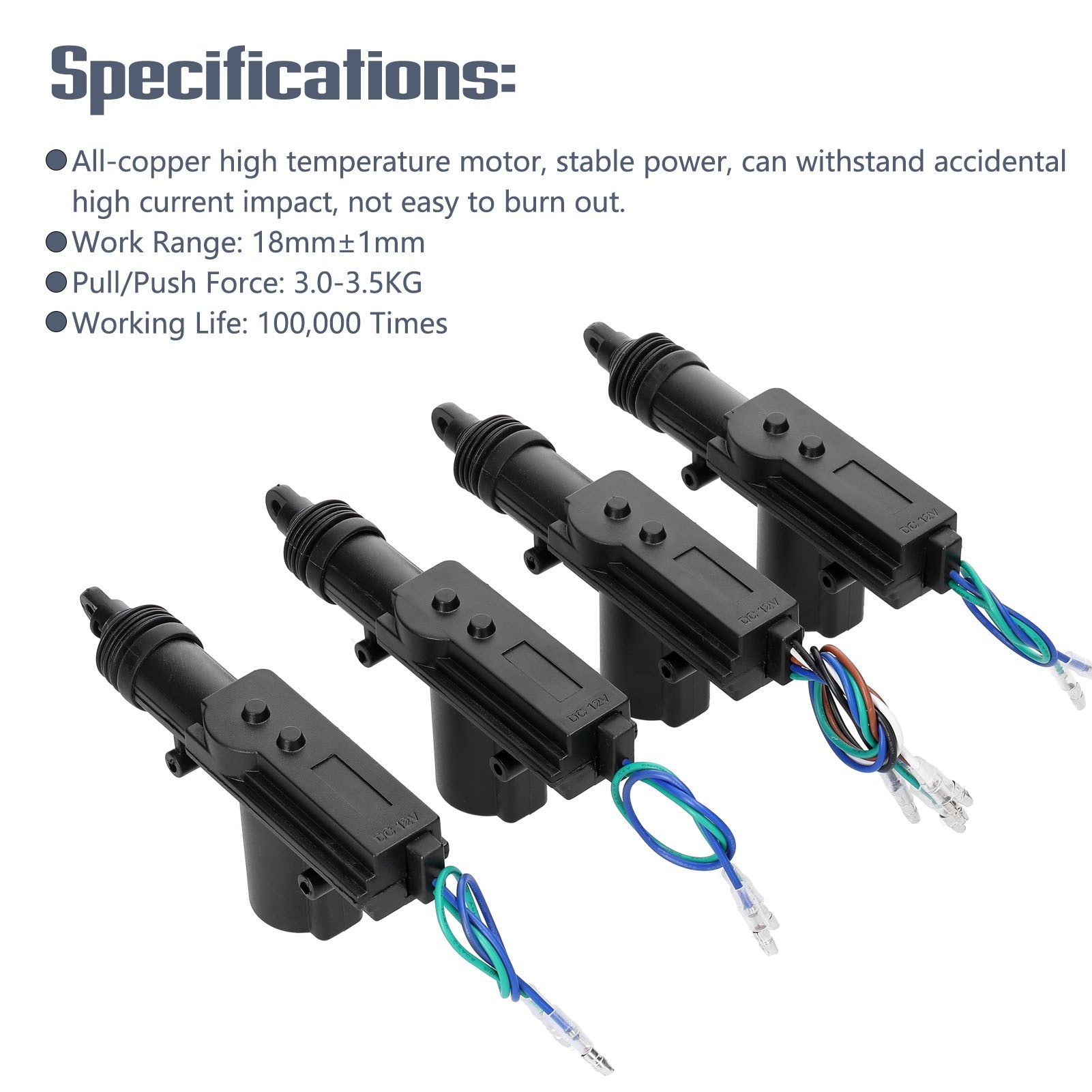 FEEGAR Zentralverriegelungsmotor 12V - Universal Türschloss Aktuator Für Auto