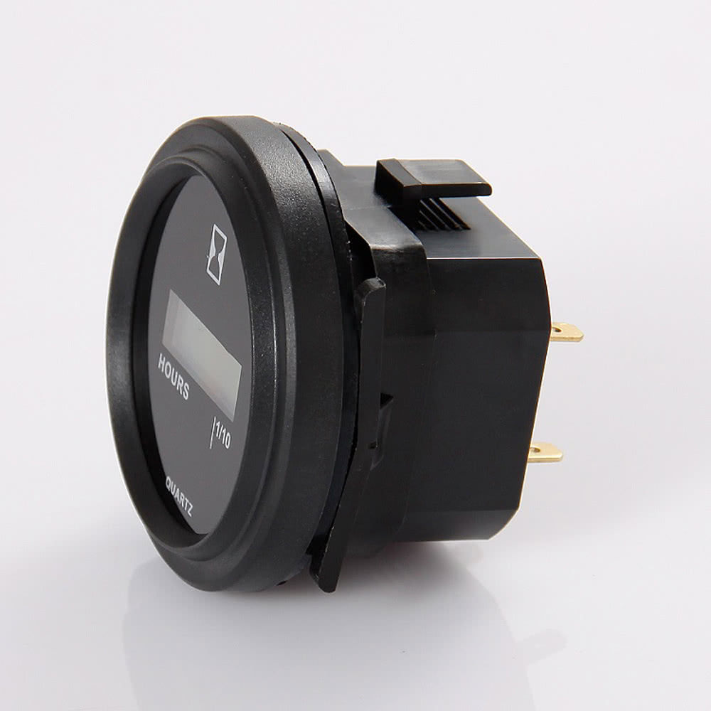 Round LCD Digital Hour Meter Quartz Gauge 4.590V DC