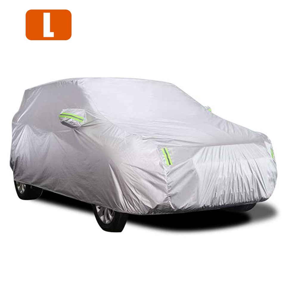 Car Cover Full Sedan Covers with Reflective Strip Sunscreen Protection Dustproof UV Scratch-Resistant Auto Cover