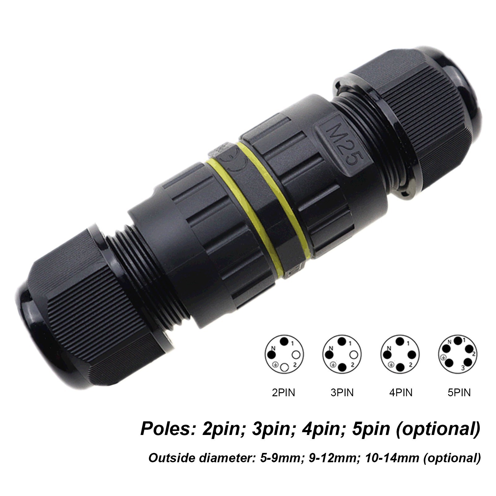 Outdoor Electrical Cable Connector IP68 Waterproof Junction Box