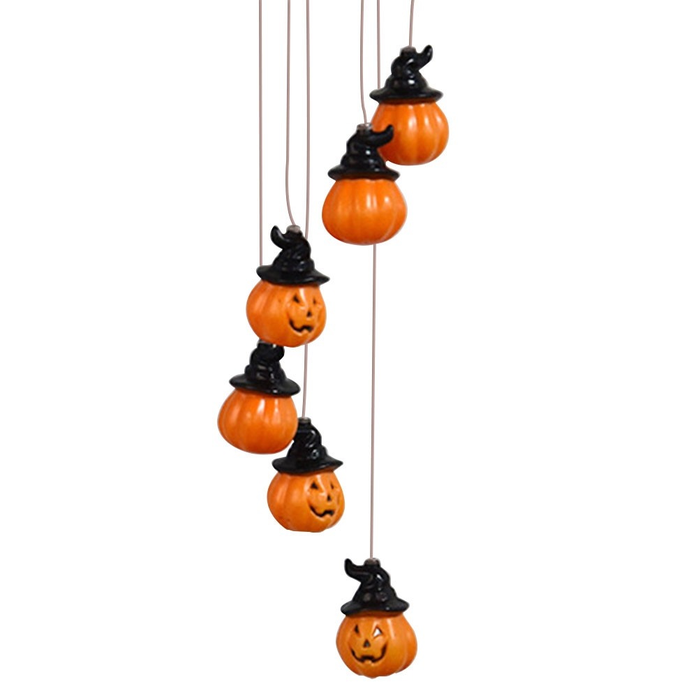 LED Solar Halloween Wind Glockenspiel Lampe Outdoor Villa Gartendekoration K/ürbiskopf Wind Glockenspiel Lampe F/ür Innen Und Au/ßengarten Dekoration Halloween Urlaub Lieferungen